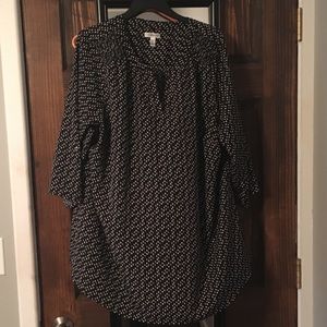 Croft & Barrow Black and white top